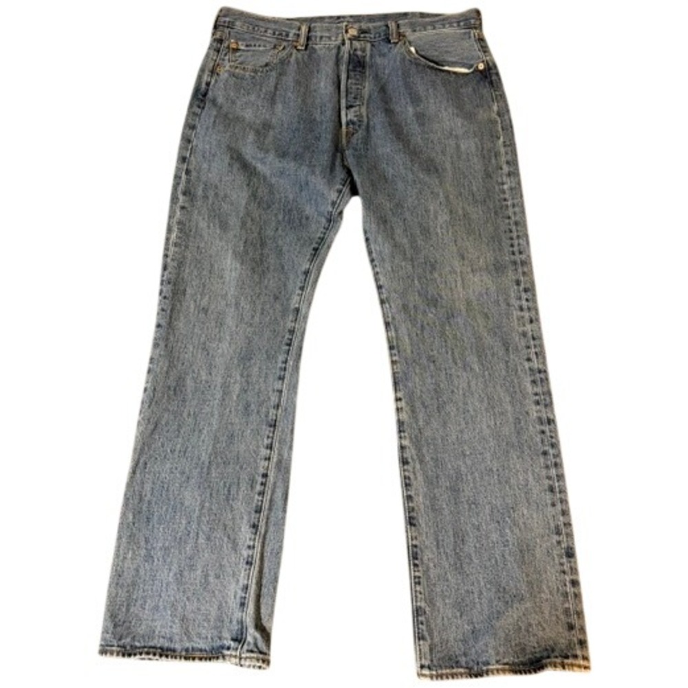 Levi's 501 Original Fit Jeans Mens 38x32 Blue Straight Leg Button Fly Denim VTG